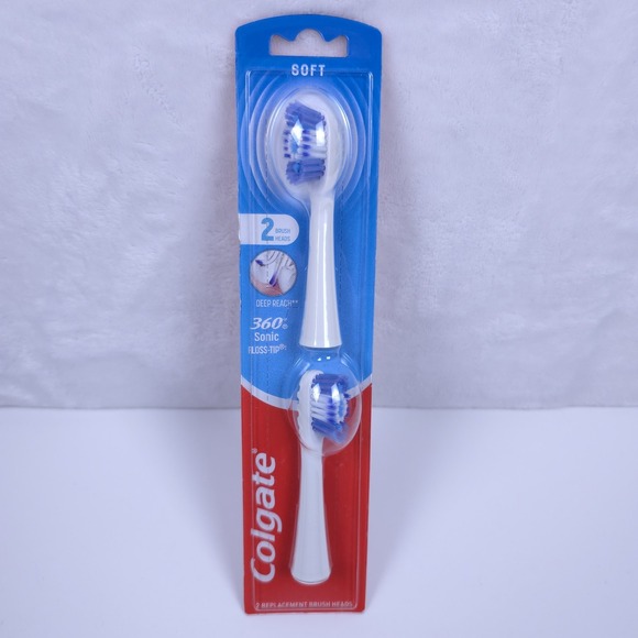Colgate 360 Sonic Floss Tip Soft  Toothbrush Replacement Brush Heads - Picture 1 of 3